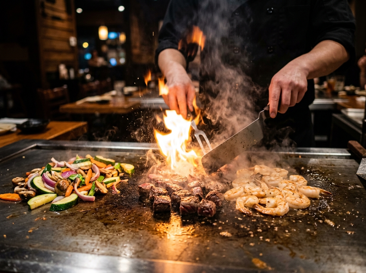 Sizzling Teppanyaki Hibachi at Aki
